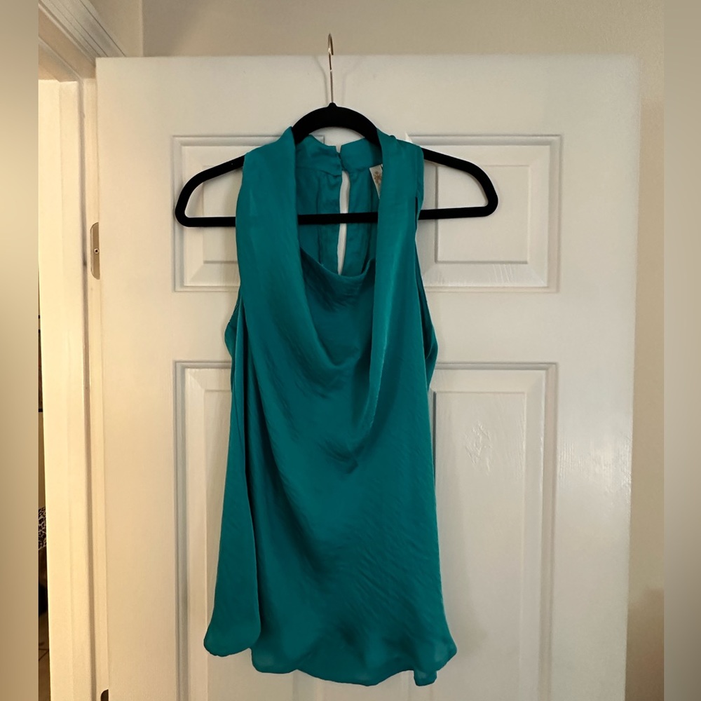 Adiva silk cow neck top